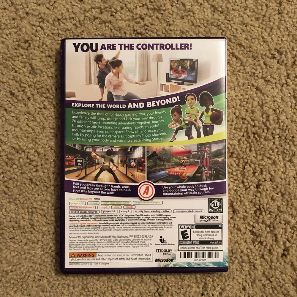Microsoft XBOX 360 Kinect Game Bundle Star Wars, Disneyland, Sports, Adventures